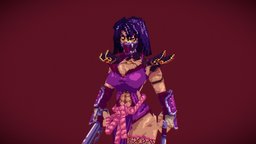 Mileena Redesign - Mortal Kombat , muscle, redesign, mortalkombat, charactermodel, outworld, mileena, bounce, low-poly-model, bouncy, character-animation, mortal-kombat, fatality, pixel-art, blockbench, mortalkombat9, low-poly, lowpoly, animation, characterdesign, mortalkombat11, physics-animation, geckolib