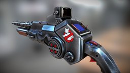 Ghost Buster Rifle rifle, hard-surface, high-poly, ghostbusters, blender-3d, science-fiction, weapon, blender, sci-fi, gameasset, gun, ghost, gameready