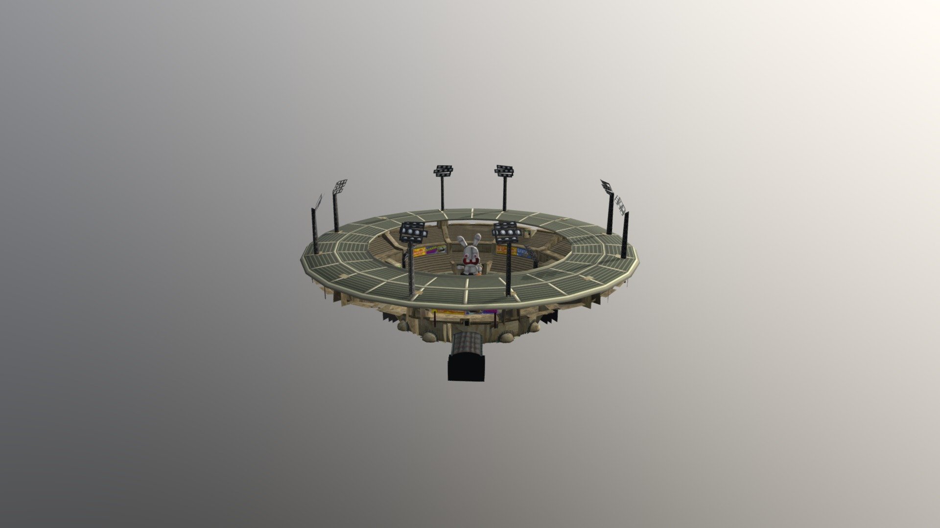 ALL CREDIT GOES TO SAB64 ON DEVIANTART FOR THIS MODEL!
This is the coliseum from &ldquo;Rayman Raving Rabbids