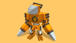 Skibidi Toilet: Drailman Minecraft blockbench, minecraft, skibiditoilet, skibidi-toilet, clockman, clockmanker