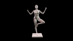 Coline 01-033 - Figurine cute, standing, , beauty, natural, bodyscan, figurine, , , realistic, woman, yoga, sensual, , meditation, figurative, scanstudio, cgart, life-model, girl, photogrammetry, female, cgsculpture, meditationg