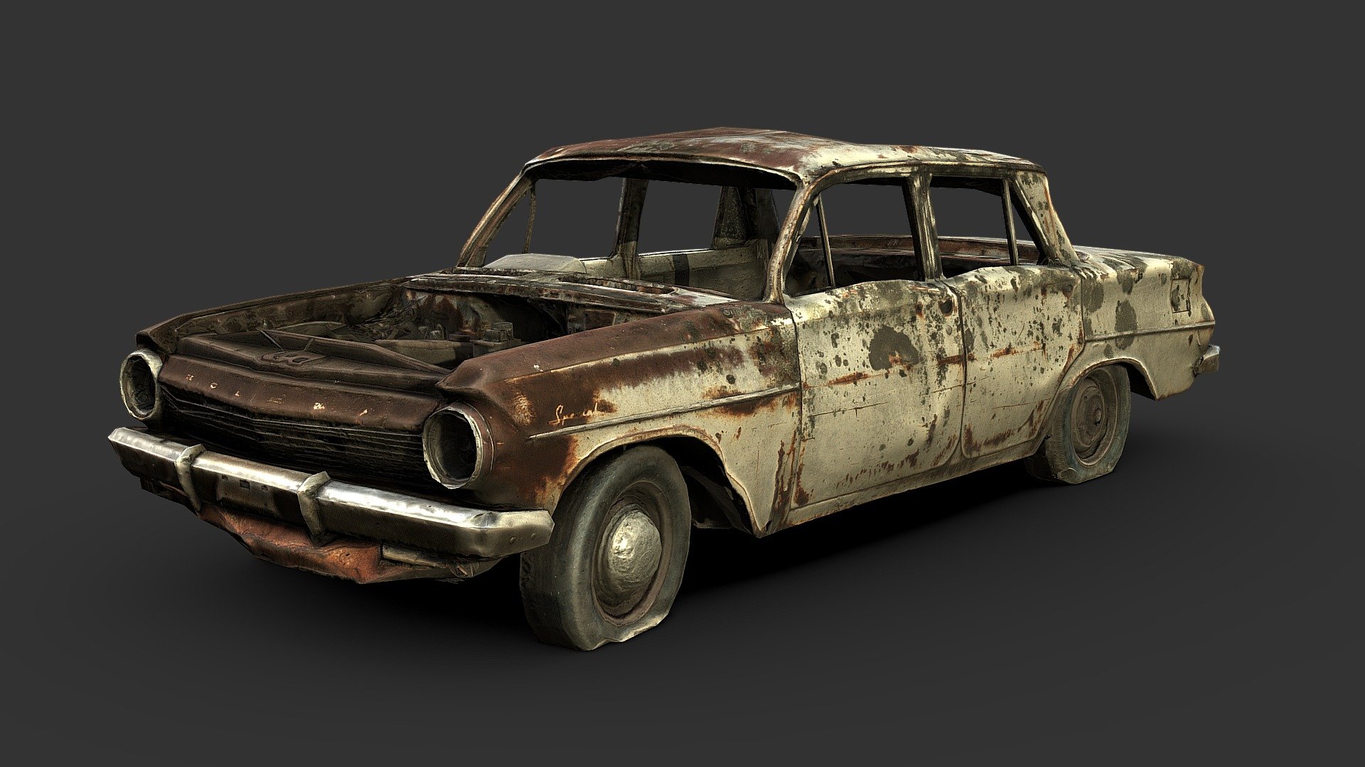 Abandoned car from Australia, now gameready and ready to use in your projects!

Made in 3DSMax, Zbrush and Substance Painter