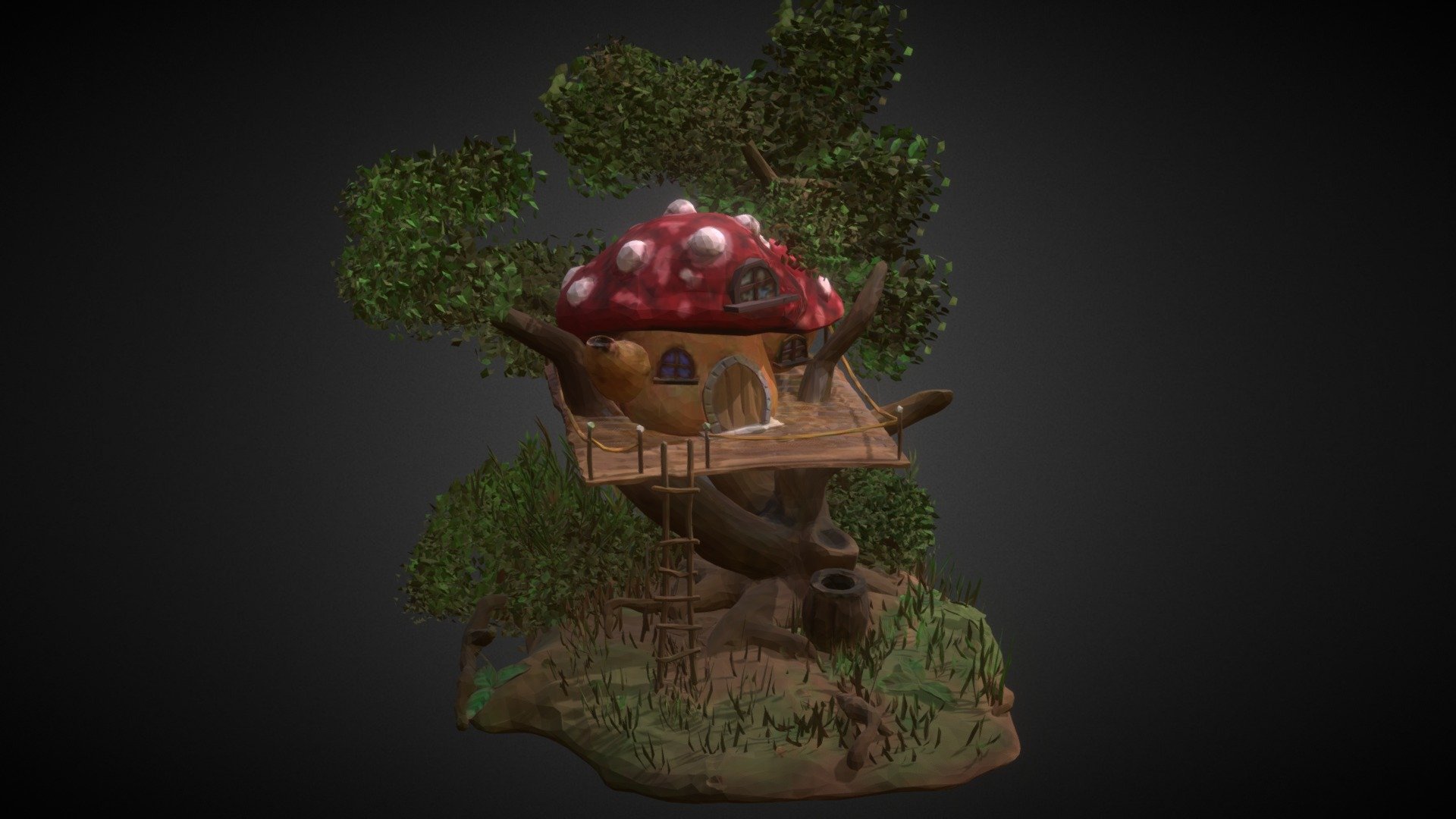 Just my mushroom tree house.