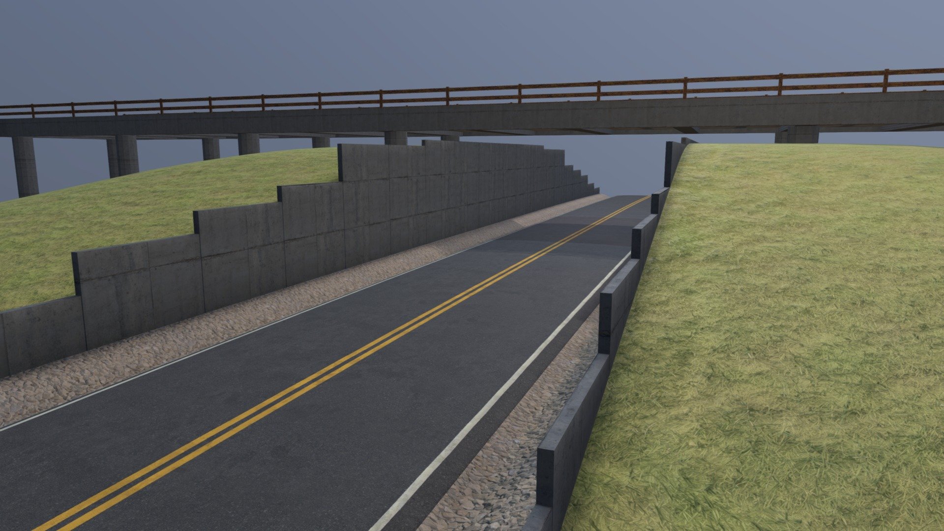 American Road Overpass Underpass Bridge