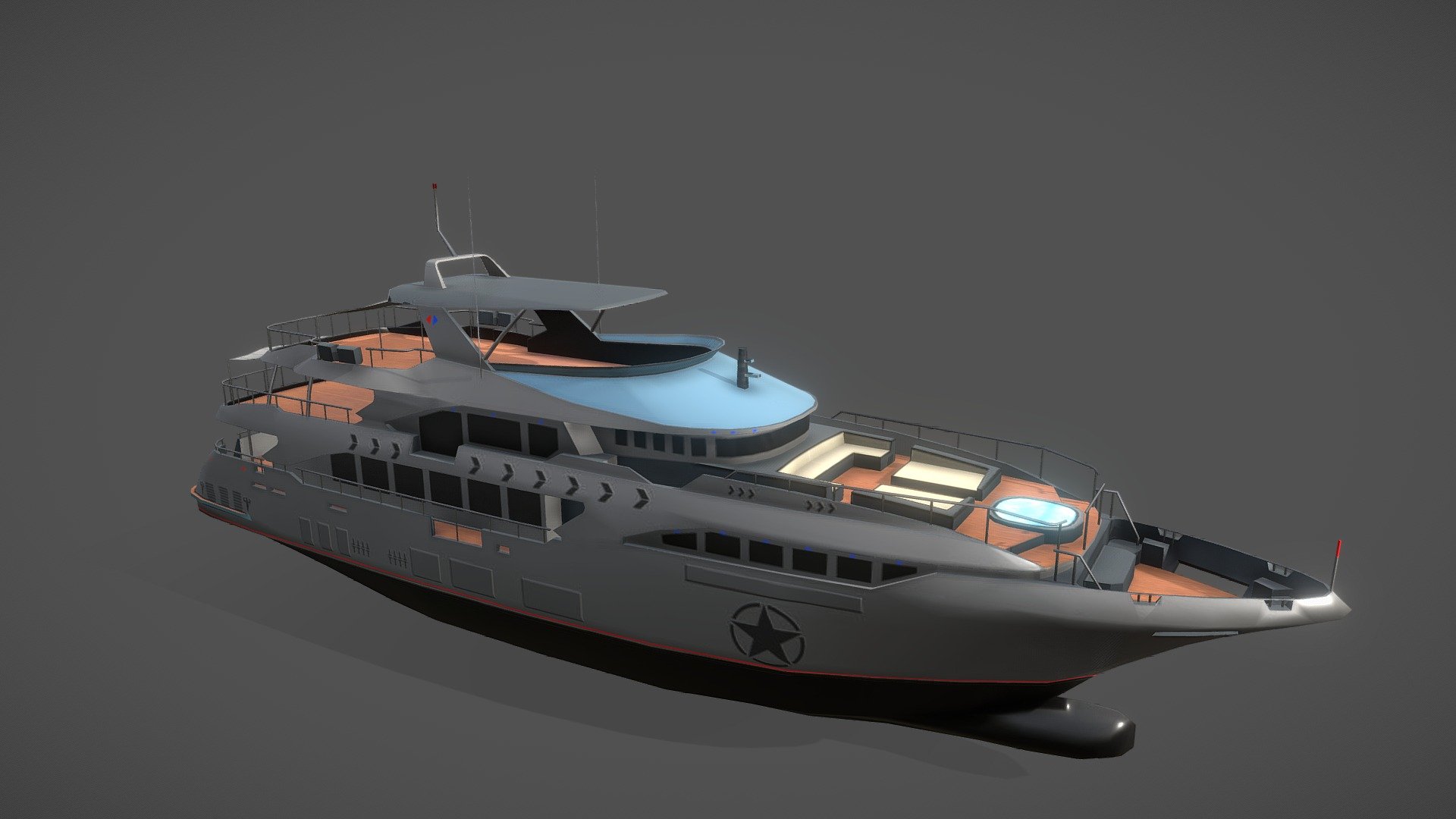 Yacht 3D Model

Texture:
- Albedo ( 1024x1024)
- Normal ( 1024x1024)
- Metallic ( 1024x1024)
- Roughness ( 1024x1024)

***Contact me: ntdat3d@gmail.com ***
