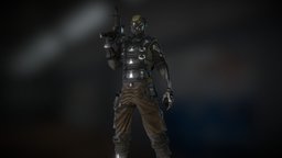 Merc- Game Character soldier, mercenary, weapons, gameart, scifi, gamecharacter, gun
