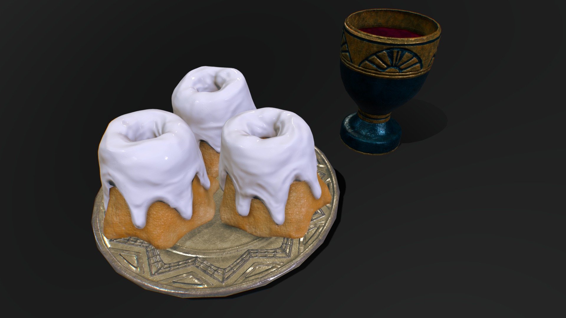 Let me guess&hellip;someone stole your sweetroll.

I was thinking of doing a quick food study, until I took an arrow in the knee :P

Sweetroll fan model from The Elders Scrolls V: Skyrim.