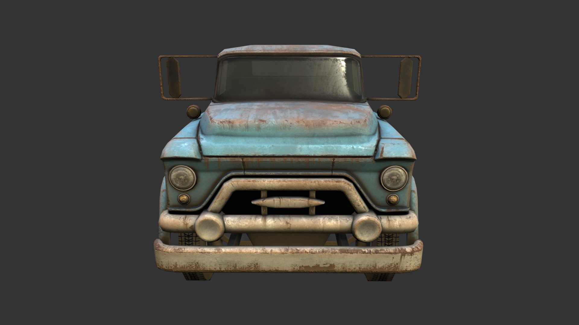 An old 1950's heavy truck, it's a work in progress, I still need to make different bed types for it. Anyone here have suggestions as far as what I should make for them?

Made with 3DSMax and Substance Painter