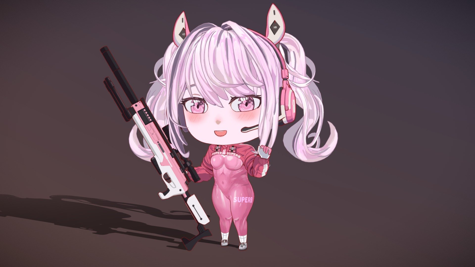 3D Chibi Alice from Nikke:Goddess of Victory Mobile game. She is so cute :3

&ldquo;Welcome to a world of Hapiness!