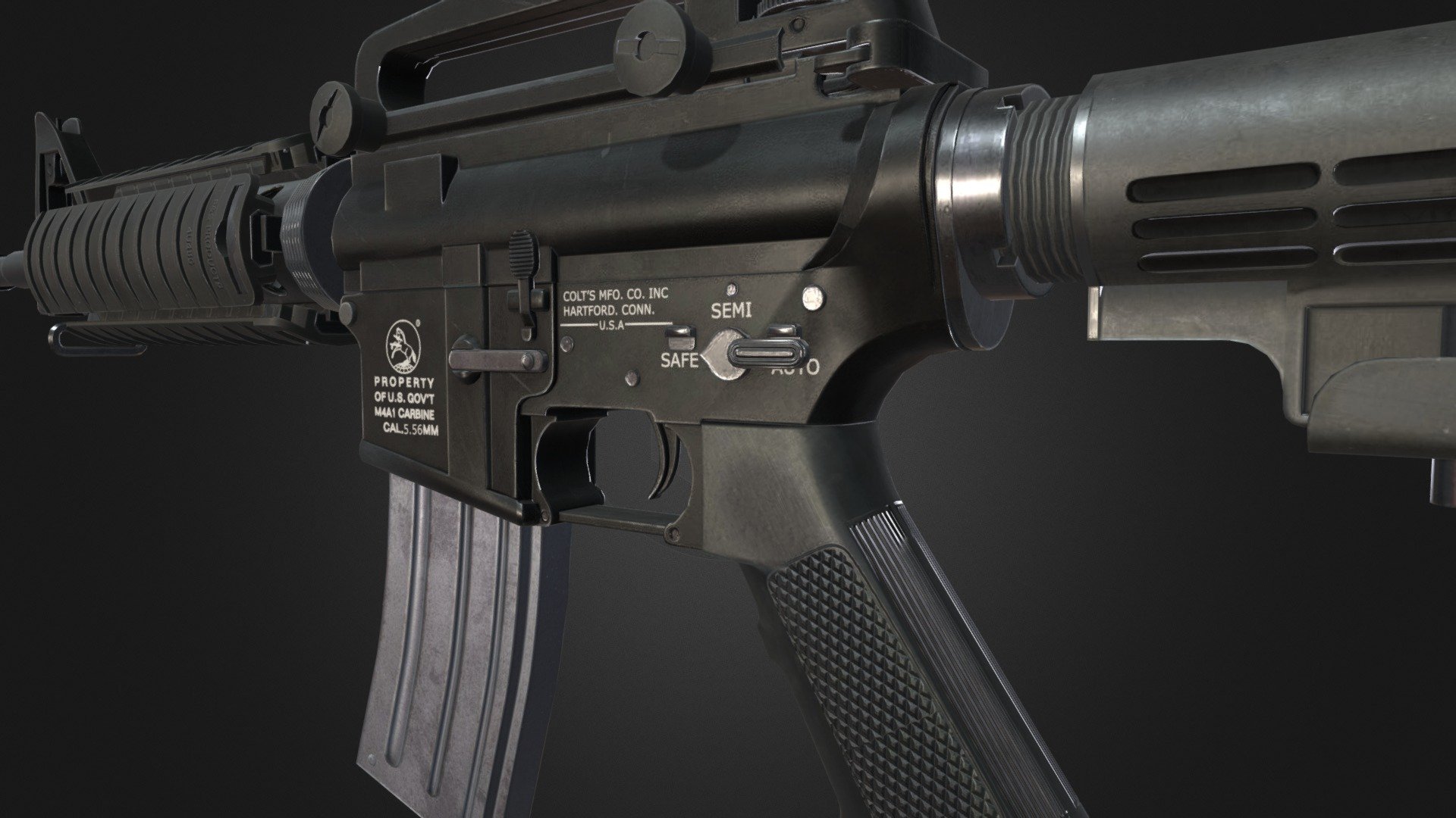 AAA quality M4A1 game ready specially made for Unreal engine &amp; Unity. 4k highly detailed textures and low poly model. Each and every part is separate with an accurate axis and ready to rig.