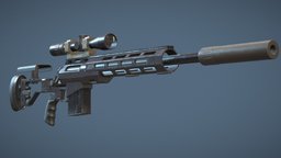 Sniper Rifle: Komodo D7CH (Real time) rifle, realtime, sniper, sniper-rifle, weapon