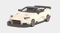 Nissan 400Z Modified | Voxel vehicles, nissan, cars, vehicledesign, render, vehicle, blender3d, car, magicavoxel