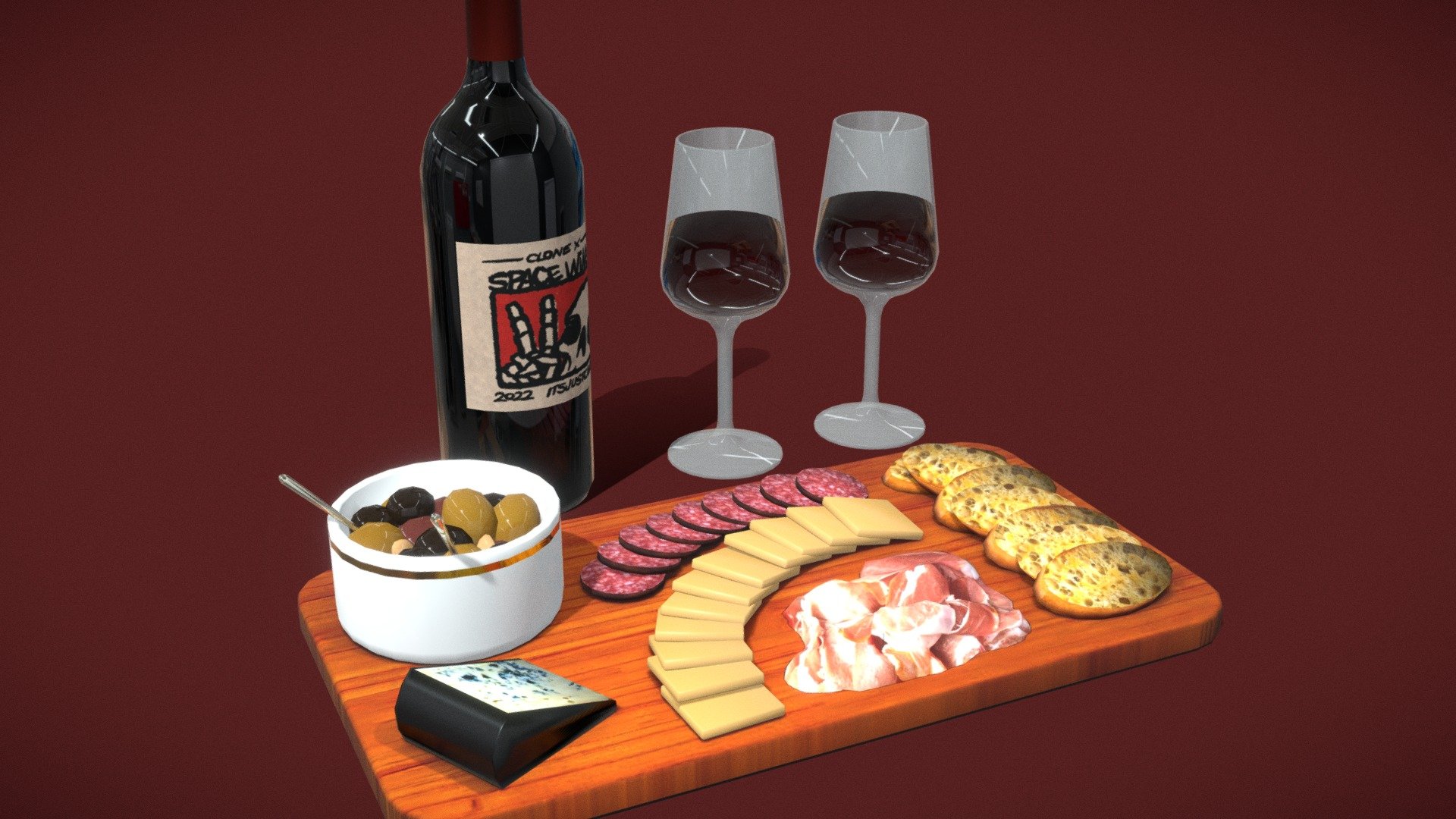 A low poly &amp; light weight appetizer for guests of your virtual gallery. Tried to optimize it to run well in browser.