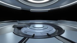 Sci-fi stage scene | Baked scene, future, platform, stage, vr, metal, scfi, futureistic, sci-fi, space