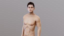 East Asian man body, anatomy, asian, detailed, , , realistic, fullbody, malecharacter, human-anatomy, eastasian, facialanimated, man, animated, human, male, textured, rigged