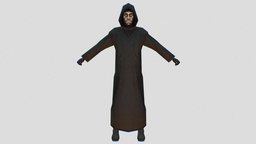 PS1 Style Character - Cultist playstation, classic, cult, ps1, pixelated, character, art, lowpoly, low, poly, gameasset, stylized, pixel, gameready, ps1-style