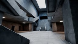 VR Room - Art Gallery assets, prop, augmentedreality, concrete, realtime, vr, gallery, art