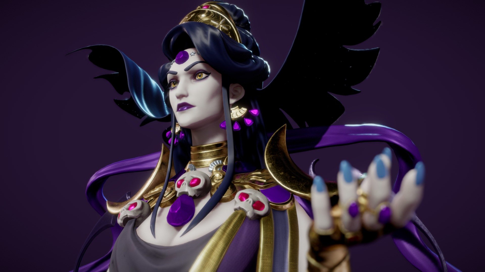 Fanart I made of Nyx, from the game Hades. Absolutely my favourite character from one of the best games I've played recently.

For more info and breakdown, check my artstation page:
https://www.artstation.com/artwork/nYNV0X