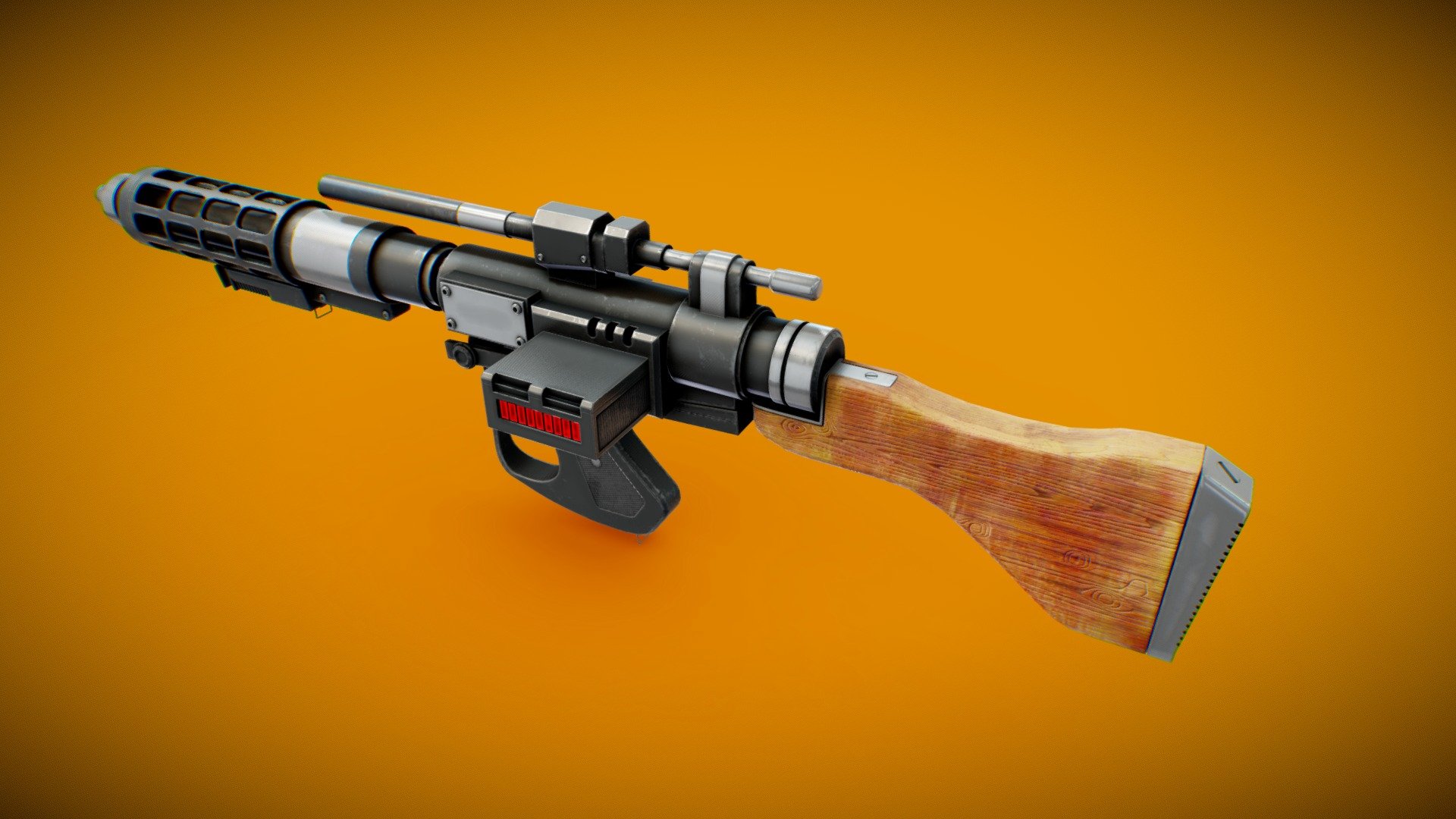 standart issue support rifle of the B1 Battle Droid

12.2k Triangles - 2 Texture Sets (1x4k rifle, 1x 512 magazine)