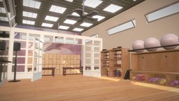 Dance Room room, assets, studio, arnold, enviroment, props, maya, modeling, texturing, 3d, texture, model, 3dmodel, material, modelling