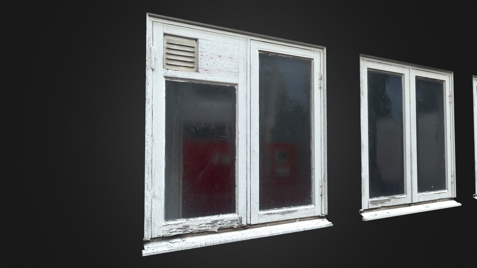 Old wooden windows, modelled and textured from a photograph in Maya. Textured in Substance painter.