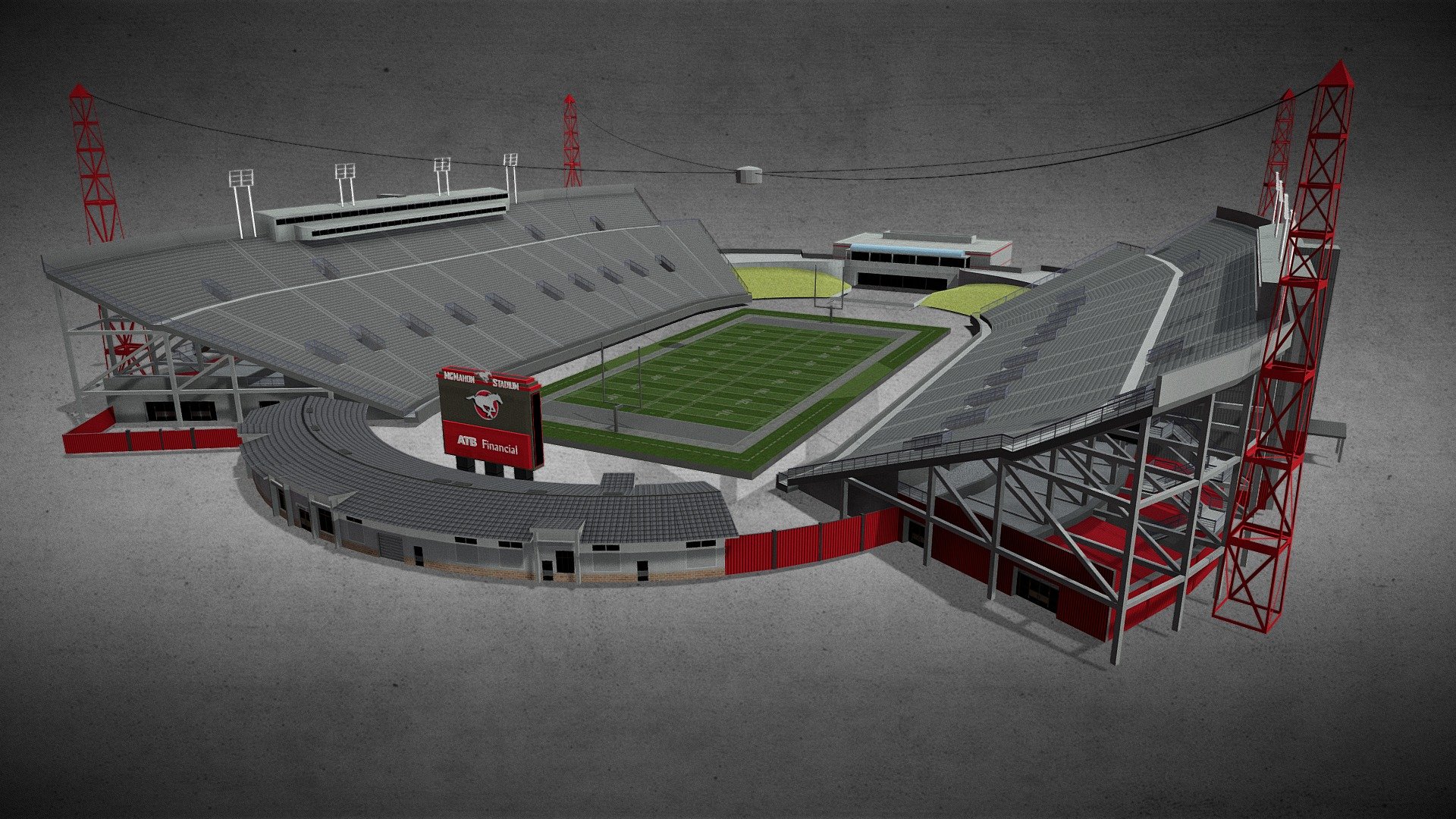Mc Mahon Stadium - Calgary

McMahon Stadium is a Canadian football stadium in Calgary, Alberta.
The stadium is owned by the University of Calgary and operated by the McMahon Stadium Society.

The stadium is between the downtown core and the University of Calgary, north of 16 Avenue NW between Crowchild Trail and University Drive.
It is within walking distance of the Banff Trail C-Train station.

Created and adapted for the game &ldquo;CitiesSkylines