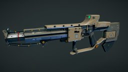 Sci Fi Rifle rifle, sniper, weaponry, pewpew, weapon, 3d, scifi, gameasset, technology, gun