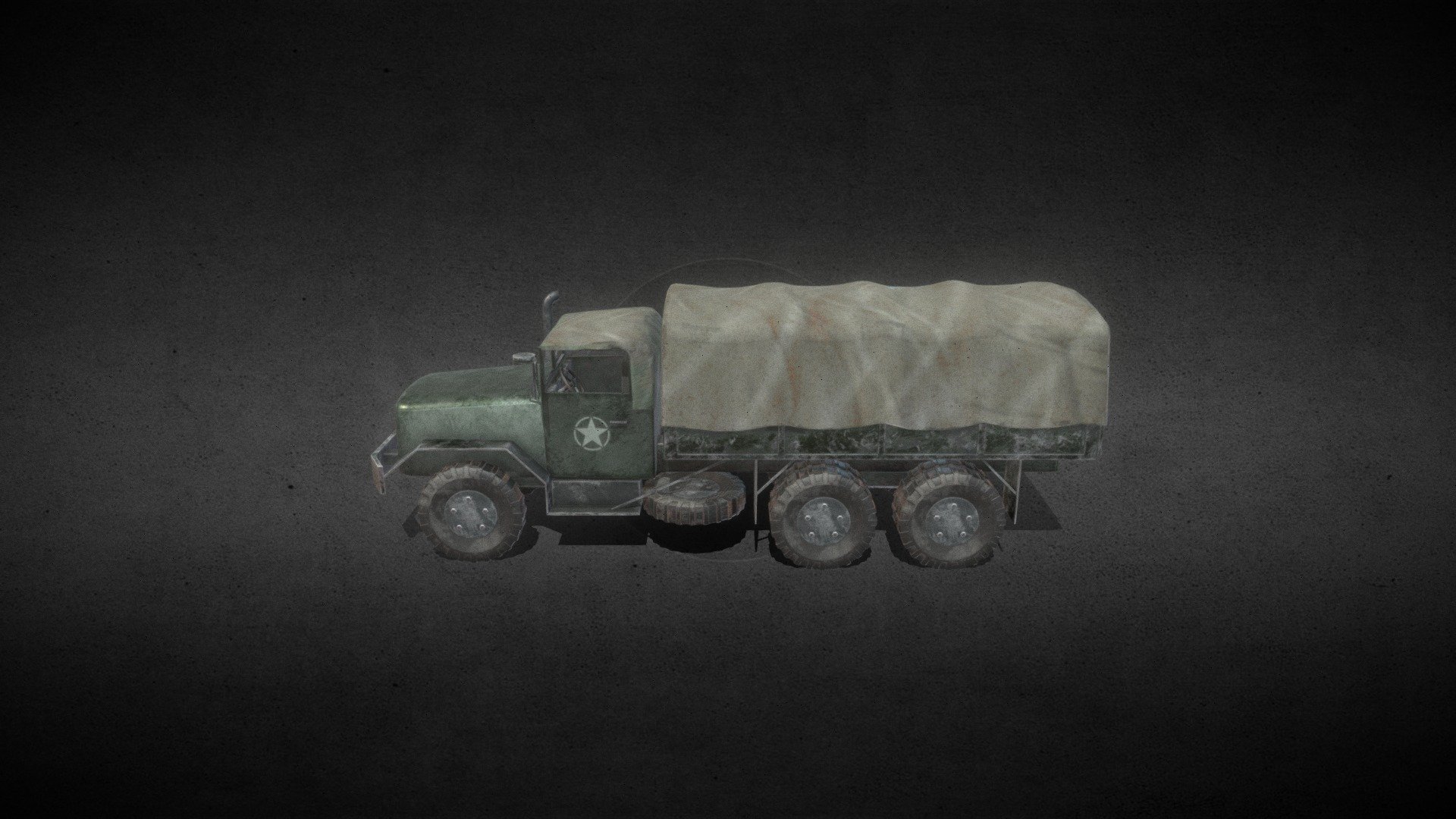 Military Truck M35 created in 3Ds Max, Texture in Substance Painter