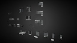 Cyberpunk City Assets Pack 3# Doors and Windows gaming, buildings, cyberpunk, props, gaming-asset, scifi, sci-fi