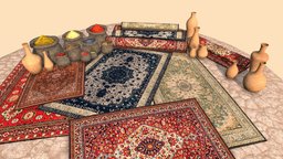 Bazaar Props scene, props, realistic