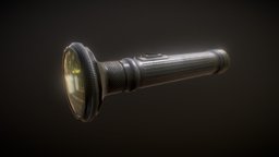 Vintage flashlight prop, vintage, flashlight, old, dieselpunk, game, light