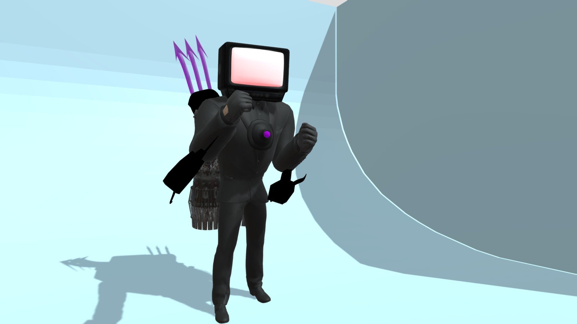 Tv Titan from skibidi toilet meme from youtube, the model is in 4 format :-
-.blend, fbx, glb and obj .
the model is compatible for blender, maya, max, unity and unreal.
the model is fully rigged ,texured and ready to animate.
feel free to message me and ask me any thing you want.
skibidi toilet videos are getting millions of views so be creative with this model .
 enjoy :)