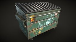Garbage Bin vfx, 3dart, cgi, realistic, gameassets, marmosettoolbag, garbagebin, trash-can, marmosettoolbag3, realtimerendering, aaa-game-model, substancepainter, texture, gameart, adobesubstancepainter, vfx-props