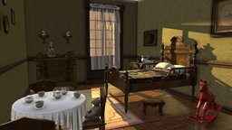 Children's room room, victorian, kids, bedroom, children, toys, doll, rooms, nursery, unrealengine4, chest-of-drawers, childrensroom, ssrchallenge, unity, low-poly, substance-painter, horse, zbrush, interior