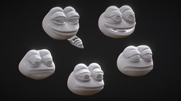 Assorted Pepe Collection - 3D printing green, bad, meme, frog, discord, culture, feels, the, twitter, twitch, internet, pepe, kek, frogs, emote, 4chan, feelsgoodman, man, pepes