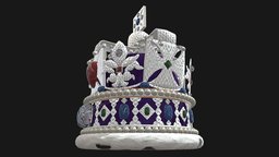 BRITISH IMPERIAL STATE - CROWN jewellery, british, crown, britain, imperial, monarch, united-kingdom, lowpoly, royal, british-crown, royal-collection