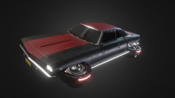 Futuristic flying car dae, tete, prop, lowpolymodel, chevorlette, veachile, substancepainter, substance, 3dsmax, 3dsmaxpublisher, lowpoly, low, futuristic, car, gameready