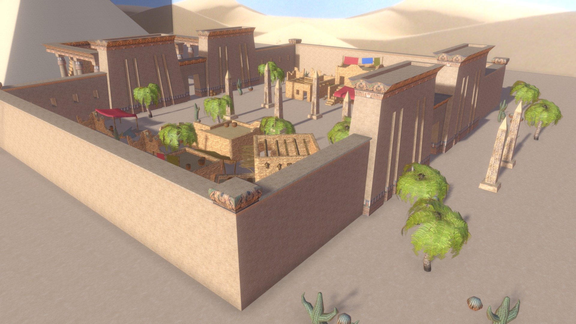 Modular Egpytian Scene with realistic textures