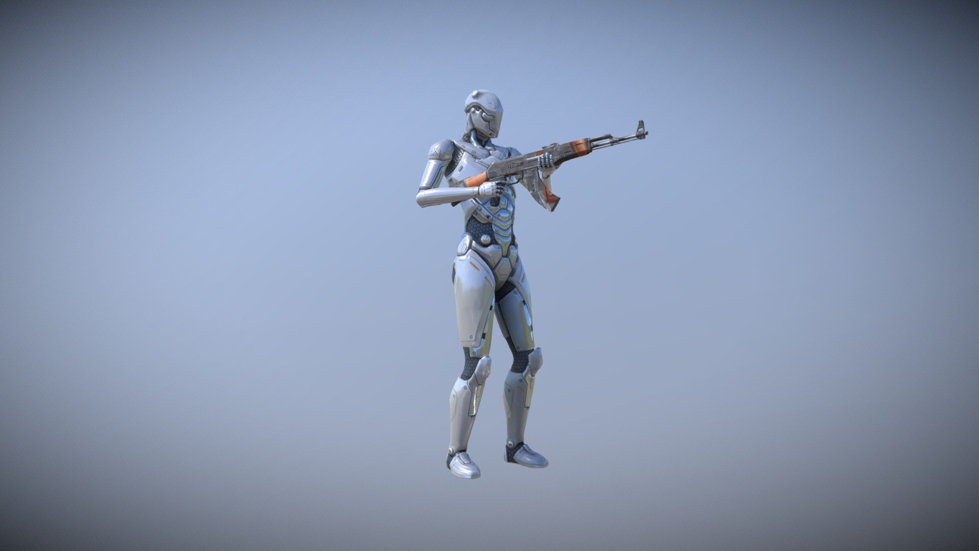 An AK-47 rifle replica with equivalent weight was used in capturing this set of 3d animations. Each take captures actor's motion from start to finish so the animation can be used not only for game development, but also film, commercial productions or scientific research. The package comes with a fully textured cyborg model.

https://aaanimators.com