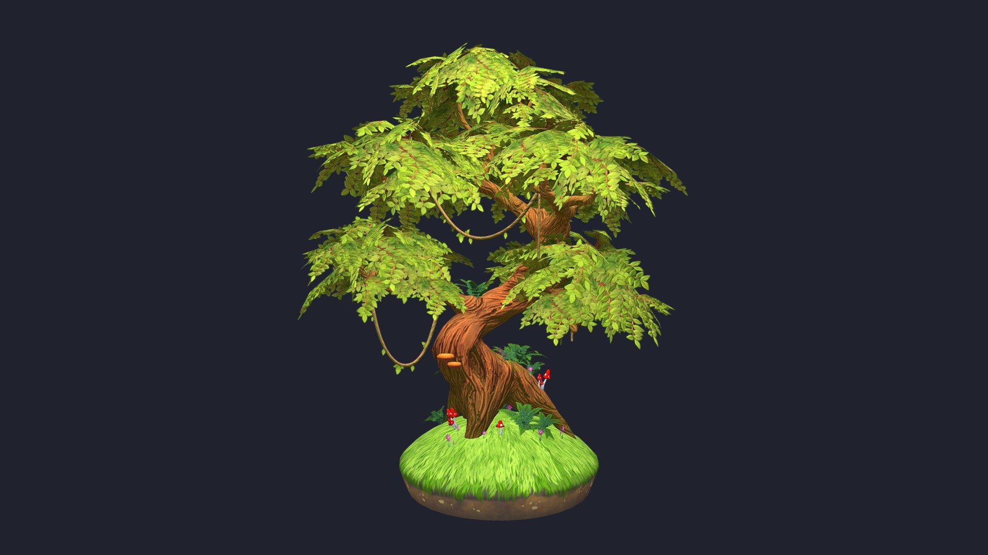 Magic tree in a fantasy style
Consists of 4 materials and 4K PBR textures