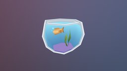 Fishbowl - Household Props Challenge fish, bowl, prop, shadeless, tank, fishtank, fishbowl, householdpropschallenge, lowpoly