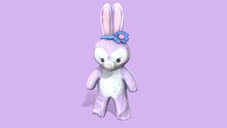 Stella Lou Rabbit Plush - For The Sims rabbit, cute, toy, kawaii, plushie, plush, stuffed, stuffedanimal, substancepainter, blender, decoration, kids-toys, noai