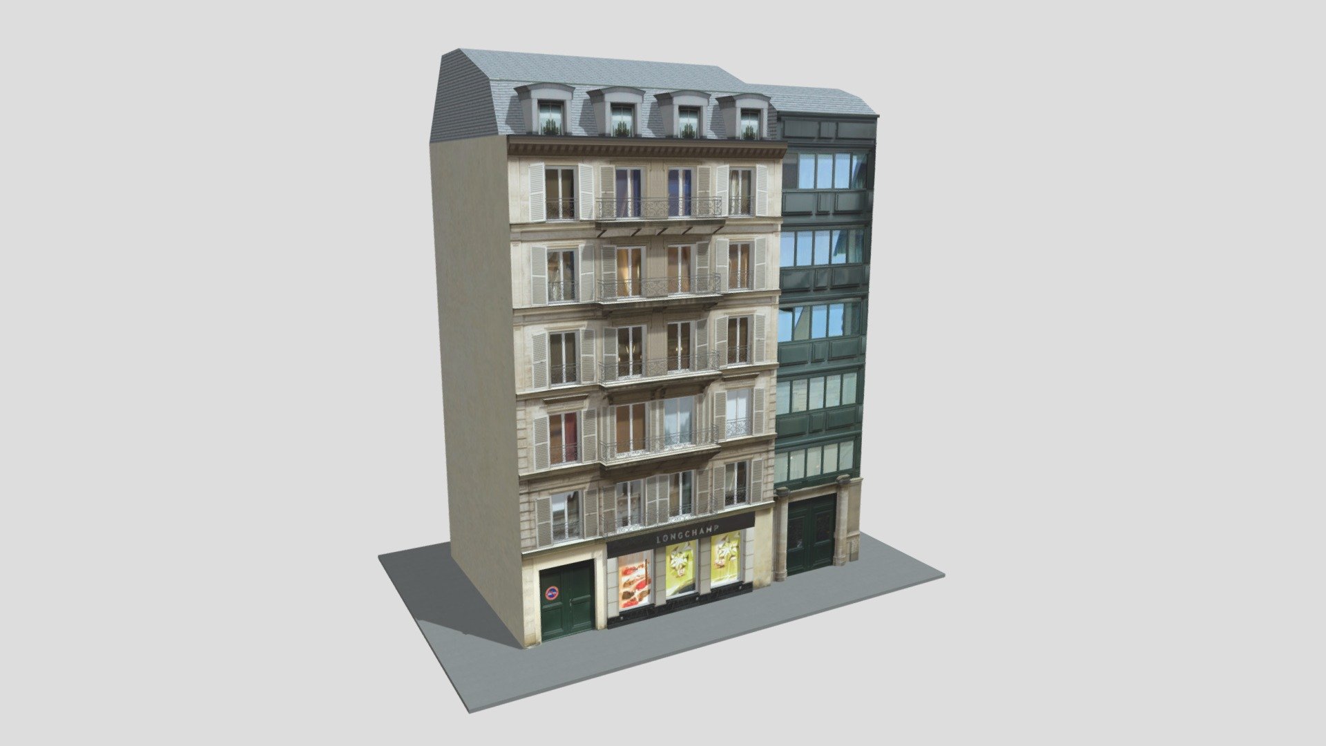 Typical Paris Building 02
Originally created with 3ds Max 2015 and rendered in V-Ray 3.0

Total Poly Counts:
Poly Count = 68412
Vertex Count = 69159

Products Link
https://nuralam3d.blogspot.com/2024/01/typical-paris-building-02.html