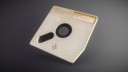 IBM DemiDiskette Floppy Disk vintage, prototype, dirty, magnetic, 1980s, old, disk, floppy, ibm, demidiskette