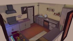Kitchen archvis, stylised, kitchen, donut, doughnut, substancedesigner, vrchat, vrready, substancepainter, substance, blender, texture, material, environment, illustrative, vrenvironment, textureart, stytlized, noai, ilyaev