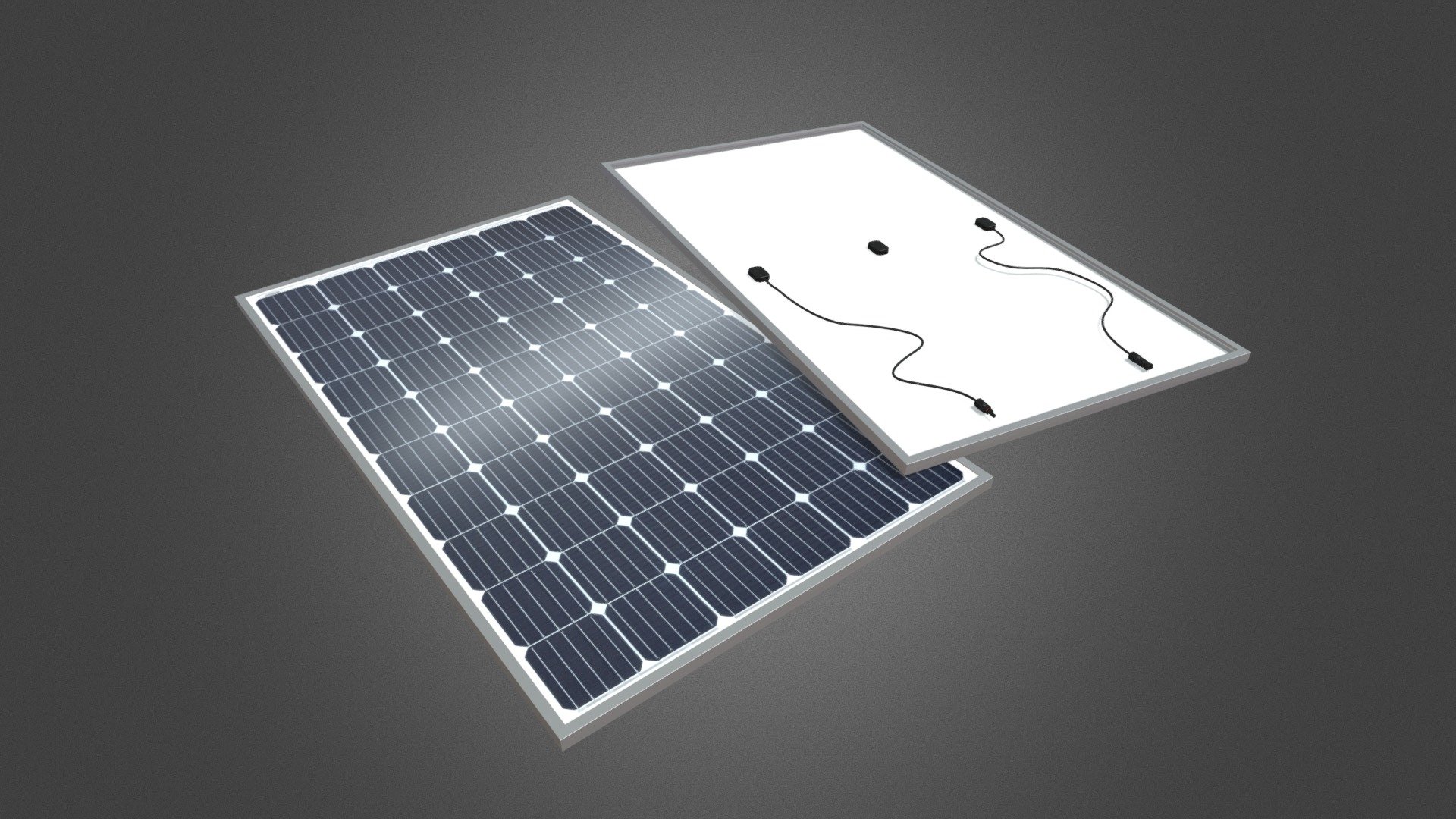 Two photovoltaic panels