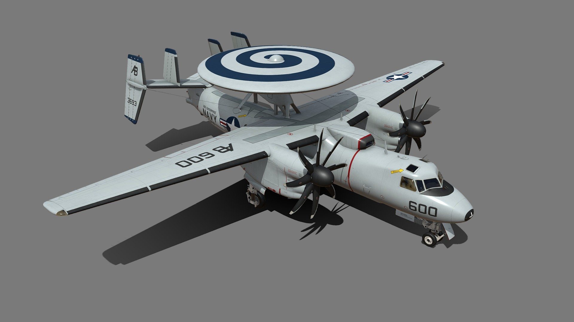 The Northrop Grumman E-2 Hawkeye is an American all-weather, carrier-capable tactical airborne early warning (AEW) aircraft. This twin-turboprop aircraft was designed and developed during the late 1950s and early 1960s by the Grumman Aircraft Company for the United States Navy.  In addition to U.S. Navy service, smaller numbers of E-2s have been sold to the armed forces of Egypt, France, Israel, Japan, Mexico, Singapore and Taiwan.
Variants of the Hawkeye have been in continuous production since 1960, giving it the longest production run of any carrier-based aircraft.