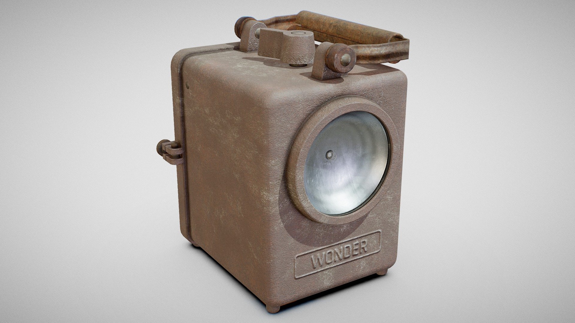 3D models of a 1950s Wonder Agral lamp created using reference pictures.

3D Models:





Modeled with Blender 2.80 Beta.




Lowpoly (3K verts).




BLEND, FBX, OBJ, STL and DAE formats.



Textures:





Created with Substance Painter.




2K 8-bit PNG format.




PBR Metal/Roughness standard.


