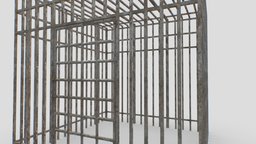 Basement Jail Storage or Cell Pack 1 gate, apocalyptic, cell, basement, rusty, survival, prison, jail, realistic, asylum, pbr, home, door, horror