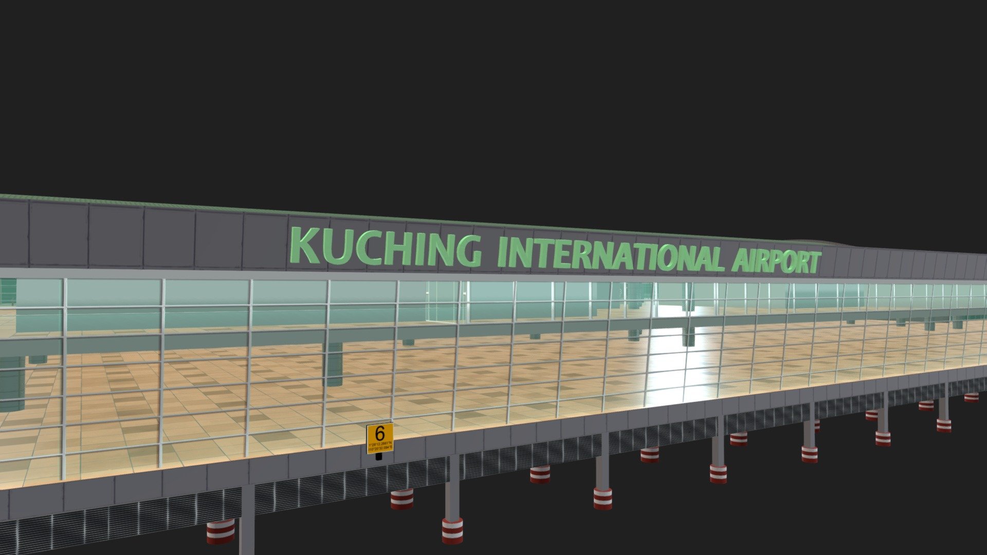 Kuching International Airport (Initialised: KIA) (IATA: KCH, ICAO: WBGG) is an international airport serving the entire southwestern region of Sarawak, Malaysia. It is located 11 km (6.8 mi) south of Kuching city centre. The airport also colocated with the RMAF Kuching, home to the No. 7 Squadron RMAF